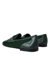 Load image into Gallery viewer, Dolce &amp; Gabbana Green Velvet Slip On Men Loafer Dress Shoes
