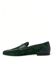 Load image into Gallery viewer, Dolce &amp; Gabbana Green Velvet Slip On Men Loafer Dress Shoes
