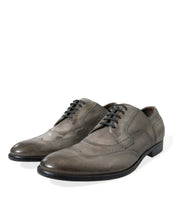 Load image into Gallery viewer, Dolce &amp; Gabbana Brown Leather Lace Up Formal Derby Dress Shoes
