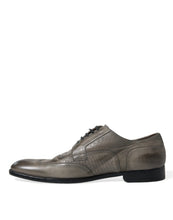 Load image into Gallery viewer, Dolce &amp; Gabbana Brown Leather Lace Up Formal Derby Dress Shoes
