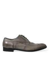 Load image into Gallery viewer, Dolce &amp; Gabbana Brown Leather Lace Up Formal Derby Dress Shoes
