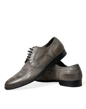 Load image into Gallery viewer, Dolce &amp; Gabbana Brown Leather Lace Up Formal Derby Dress Shoes
