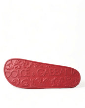 Load image into Gallery viewer, Dolce &amp; Gabbana Red Rubber Sandals Slippers Beachwear Shoes
