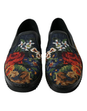 Load image into Gallery viewer, Dolce &amp; Gabbana Multicolor Floral Slippers Men Loafers Shoes
