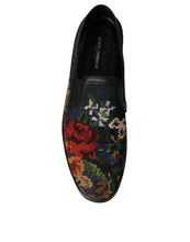 Load image into Gallery viewer, Dolce &amp; Gabbana Multicolor Floral Slippers Men Loafers Shoes
