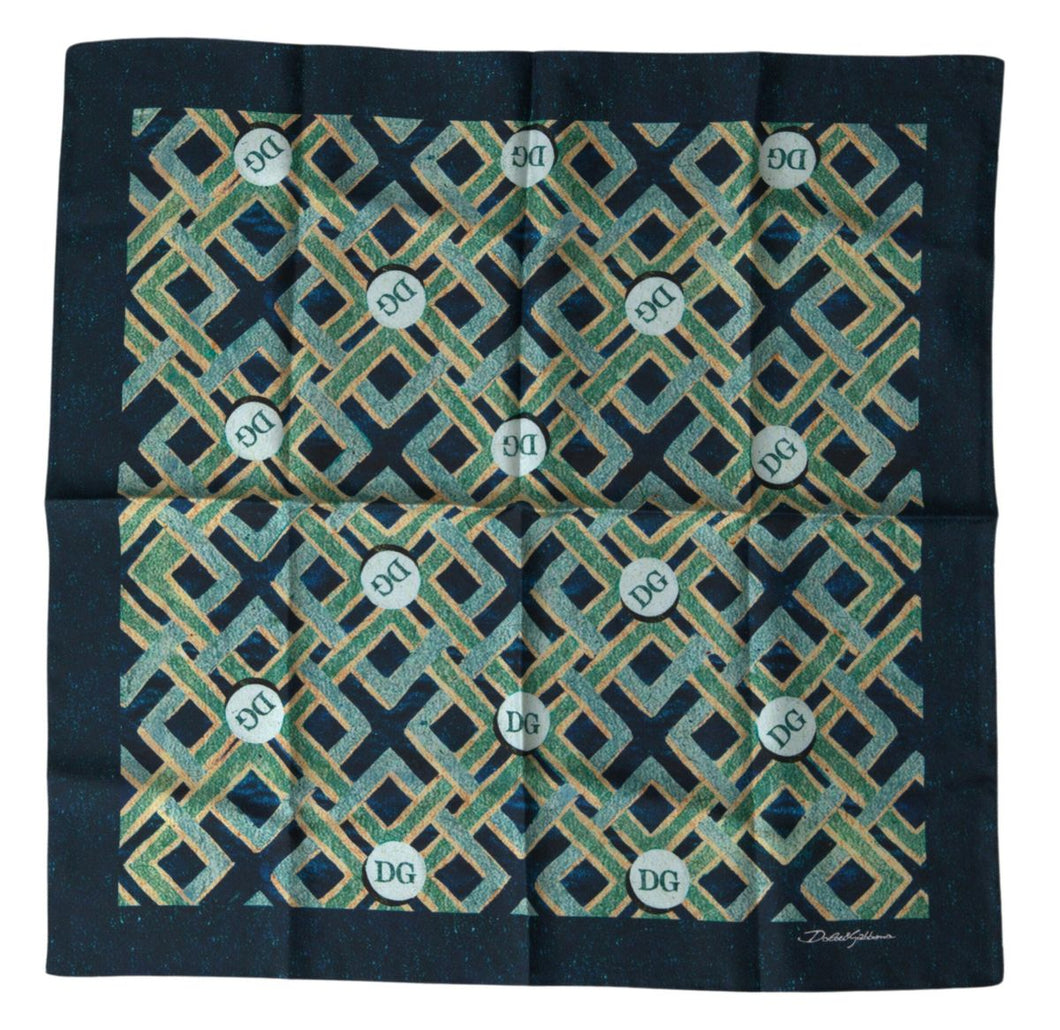 Dolce & Gabbana Multicolor Printed Square Handkerchief Scarf