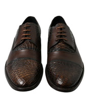 Load image into Gallery viewer, Dolce &amp; Gabbana Brown Exotic Leather Lace Up Oxford Dress Shoes
