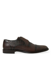 Load image into Gallery viewer, Dolce &amp; Gabbana Brown Exotic Leather Lace Up Oxford Dress Shoes
