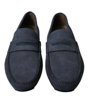 Load image into Gallery viewer, Dolce &amp; Gabbana Blue Calfskin Leather Slip On Moccasin Shoes
