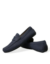 Load image into Gallery viewer, Dolce &amp; Gabbana Blue Calfskin Leather Slip On Moccasin Shoes
