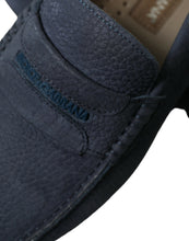 Load image into Gallery viewer, Dolce &amp; Gabbana Blue Calfskin Leather Slip On Moccasin Shoes
