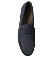 Load image into Gallery viewer, Dolce &amp; Gabbana Blue Calfskin Leather Slip On Moccasin Shoes
