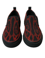 Load image into Gallery viewer, Dolce &amp; Gabbana Red Black Leopard Loafers Men Sneakers Shoes
