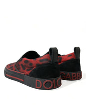 Load image into Gallery viewer, Dolce &amp; Gabbana Red Black Leopard Loafers Men Sneakers Shoes
