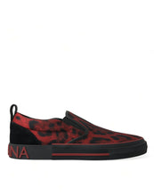 Load image into Gallery viewer, Dolce &amp; Gabbana Red Black Leopard Loafers Men Sneakers Shoes
