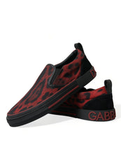 Load image into Gallery viewer, Dolce &amp; Gabbana Red Black Leopard Loafers Men Sneakers Shoes
