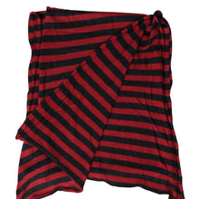 Load image into Gallery viewer, Dolce &amp; Gabbana Red Black Stripes Acrylic Wrap Shawl Scarf
