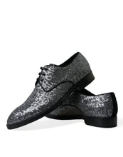 Load image into Gallery viewer, Dolce &amp; Gabbana Silver Sequined Lace Up Men Derby Dress Shoes
