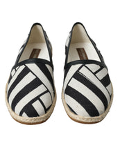 Load image into Gallery viewer, Dolce &amp; Gabbana Beige Black Striped Canvas Espadrilles MONDELLO Shoes
