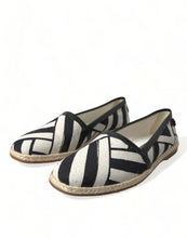 Load image into Gallery viewer, Dolce &amp; Gabbana Beige Black Striped Canvas Espadrilles MONDELLO Shoes
