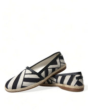 Load image into Gallery viewer, Dolce &amp; Gabbana Beige Black Striped Canvas Espadrilles MONDELLO Shoes
