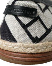 Load image into Gallery viewer, Dolce &amp; Gabbana Beige Black Striped Canvas Espadrilles MONDELLO Shoes
