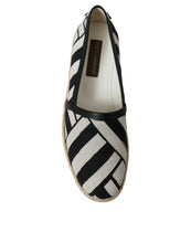 Load image into Gallery viewer, Dolce &amp; Gabbana Beige Black Striped Canvas Espadrilles MONDELLO Shoes
