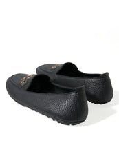 Load image into Gallery viewer, Dolce &amp; Gabbana Black Leather Crystal Embellished Loafers Dress Shoes
