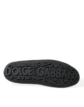 Load image into Gallery viewer, Dolce &amp; Gabbana Black Leather Crystal Embellished Loafers Dress Shoes
