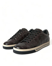 Load image into Gallery viewer, Dolce &amp; Gabbana Brown Croc Exotic Leather Men Casual Sneakers Shoes
