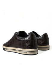 Load image into Gallery viewer, Dolce &amp; Gabbana Brown Croc Exotic Leather Men Casual Sneakers Shoes
