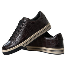 Load image into Gallery viewer, Dolce &amp; Gabbana Brown Croc Exotic Leather Men Casual Sneakers Shoes
