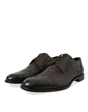 Load image into Gallery viewer, Dolce &amp; Gabbana Brown Exotic Leather Formal Men Dress Shoes
