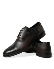 Load image into Gallery viewer, Dolce &amp; Gabbana Brown Exotic Leather Formal Men Dress Shoes
