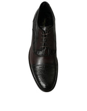 Load image into Gallery viewer, Dolce &amp; Gabbana Brown Exotic Leather Formal Men Dress Shoes
