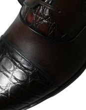 Load image into Gallery viewer, Dolce &amp; Gabbana Brown Exotic Leather Formal Men Dress Shoes
