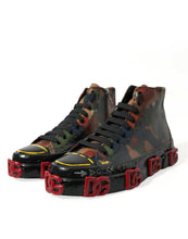 Load image into Gallery viewer, Dolce &amp; Gabbana Multicolor Camouflage High Top Men Sneakers Shoes
