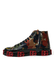 Load image into Gallery viewer, Dolce &amp; Gabbana Multicolor Camouflage High Top Men Sneakers Shoes
