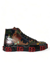 Load image into Gallery viewer, Dolce &amp; Gabbana Multicolor Camouflage High Top Men Sneakers Shoes
