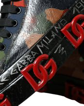 Load image into Gallery viewer, Dolce &amp; Gabbana Multicolor Camouflage High Top Men Sneakers Shoes
