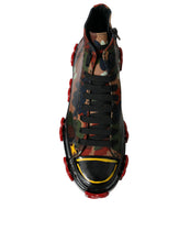 Load image into Gallery viewer, Dolce &amp; Gabbana Multicolor Camouflage High Top Men Sneakers Shoes
