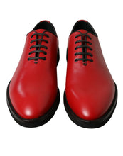 Load image into Gallery viewer, Dolce &amp; Gabbana Red Leather Lace Up Oxford Men Dress Shoes
