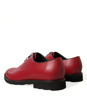 Load image into Gallery viewer, Dolce &amp; Gabbana Red Leather Lace Up Oxford Men Dress Shoes
