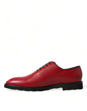 Load image into Gallery viewer, Dolce &amp; Gabbana Red Leather Lace Up Oxford Men Dress Shoes
