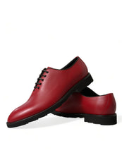 Load image into Gallery viewer, Dolce &amp; Gabbana Red Leather Lace Up Oxford Men Dress Shoes
