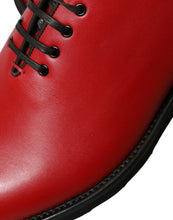 Load image into Gallery viewer, Dolce &amp; Gabbana Red Leather Lace Up Oxford Men Dress Shoes
