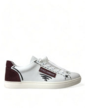 Load image into Gallery viewer, Dolce &amp; Gabbana White Bordeaux Leather Logo Low Top Sneakers Shoes
