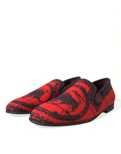 Load image into Gallery viewer, Dolce &amp; Gabbana Red Black Torero Loafers Slippers Men Shoes
