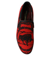 Load image into Gallery viewer, Dolce &amp; Gabbana Red Black Torero Loafers Slippers Men Shoes
