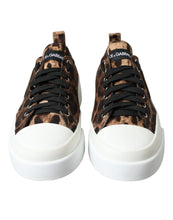 Load image into Gallery viewer, Dolce &amp; Gabbana Brown Leopard Canvas Sneakers Shoes
